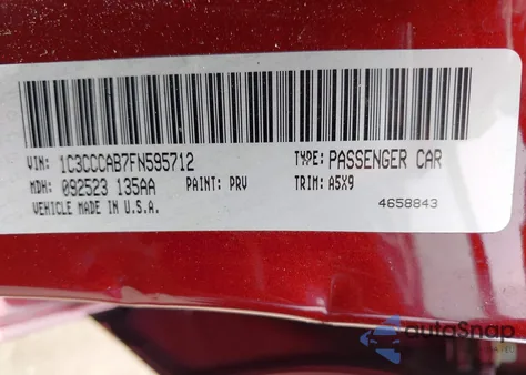 2015 Chrysler 200 Limited from USA, damaged, VIN 1C3CCCAB7FN595712